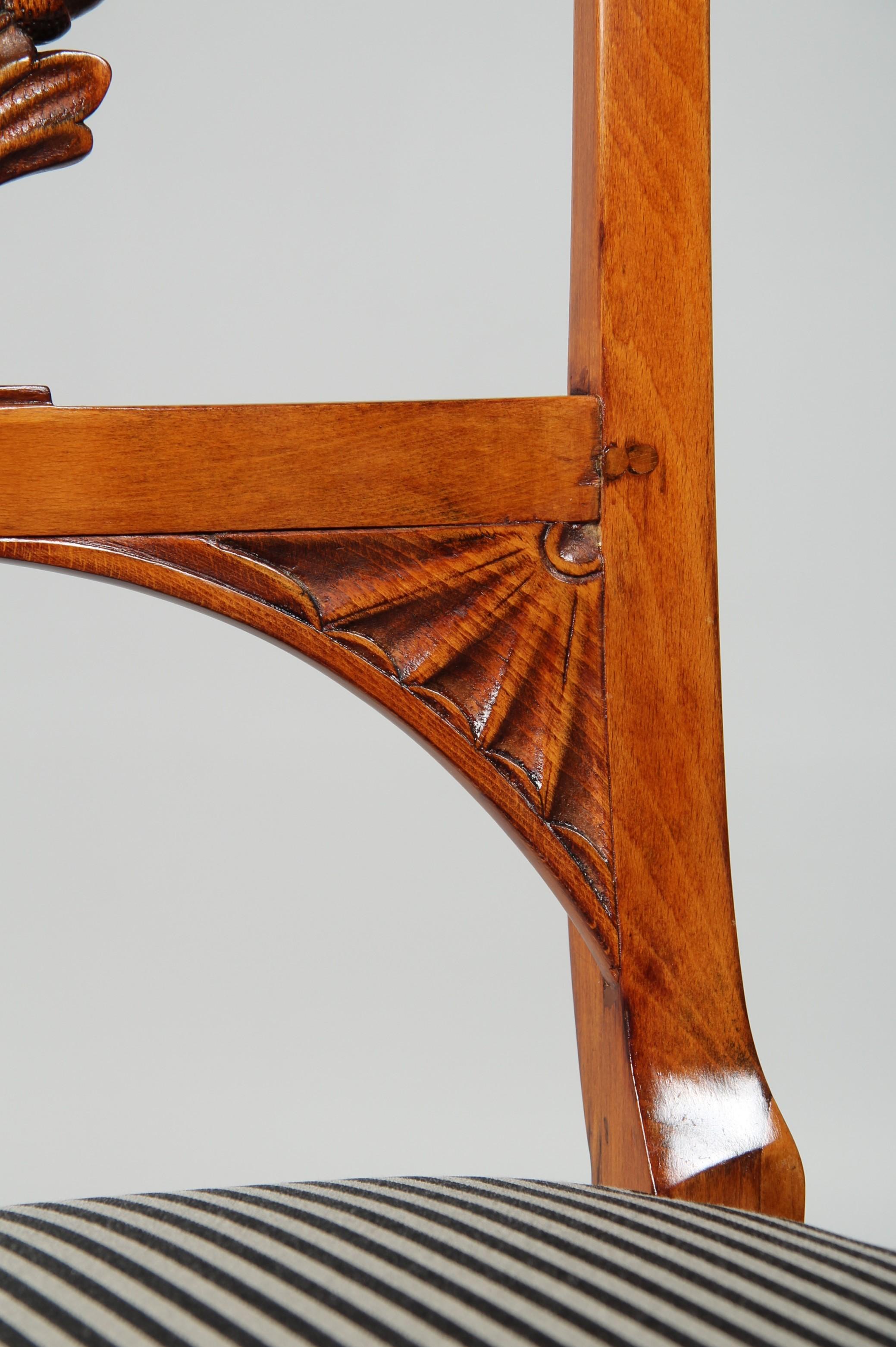 Juego De Cuatro Sillas Biedermeier Alemanas Del Siglo XIX, Circa 1820 en venta 1