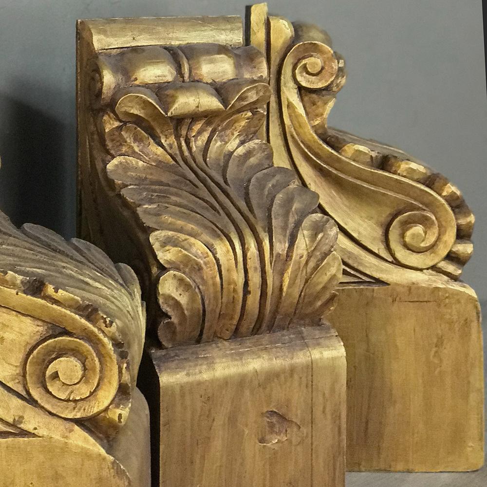Set of Four 19th Century Gildwood Corbels In Good Condition In Dallas, TX