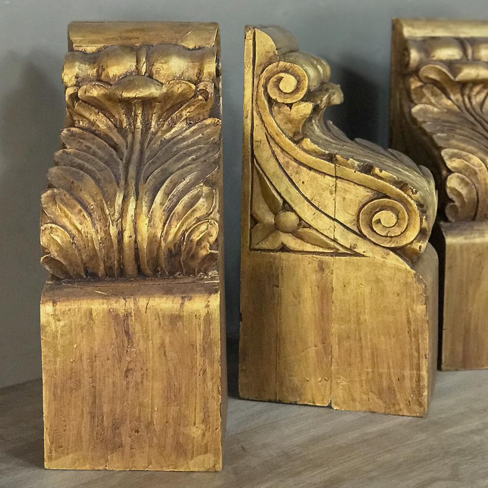 Late 19th Century Set of Four 19th Century Gildwood Corbels