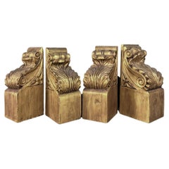 Set of Four 19th Century Gildwood Corbels