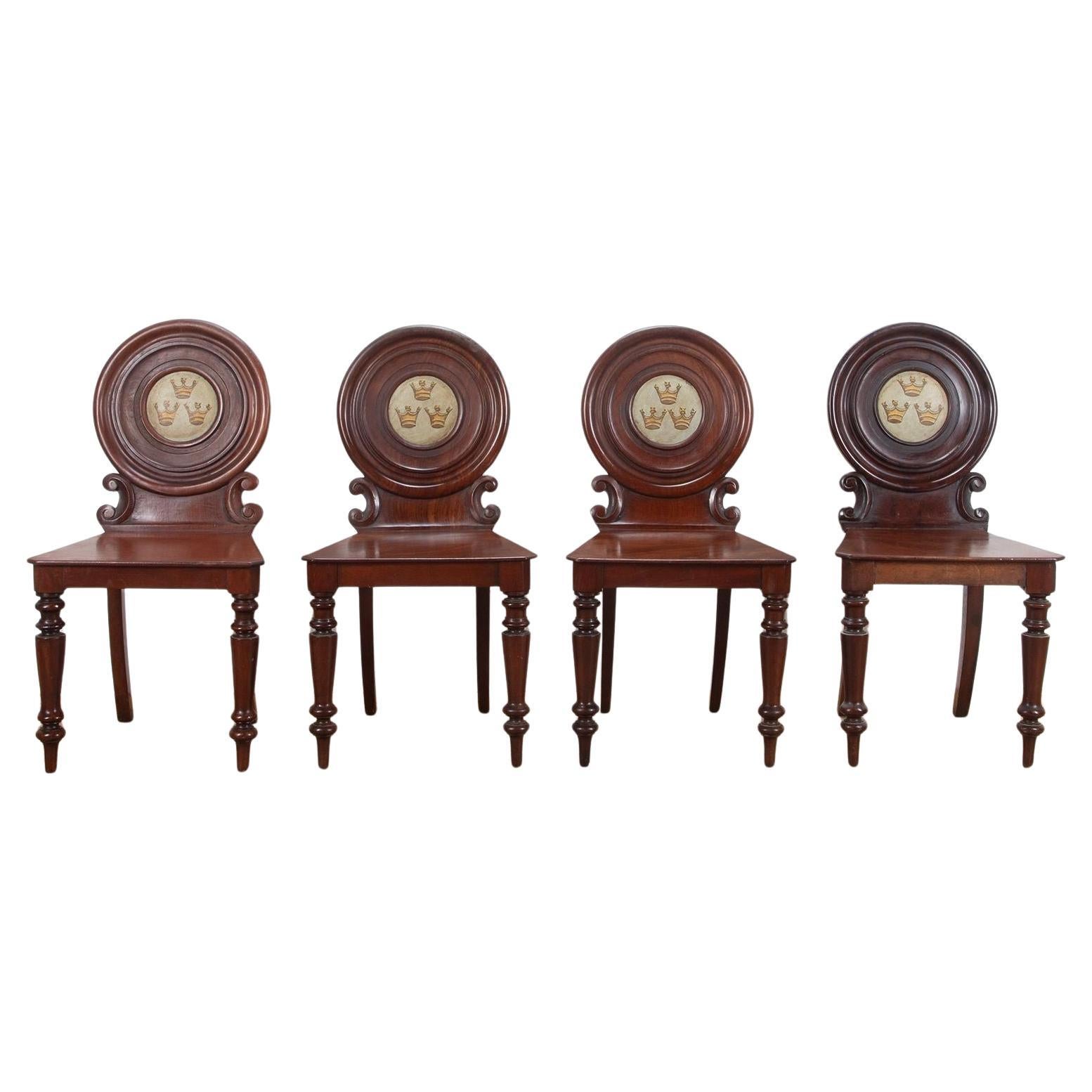 Set of Four 19th Century Hall Chairs