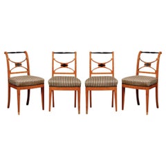 Set of Four 19th Century Karl Johan Swedish Chairs
