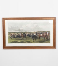 Set of Four 19th Century Large English Framed Horse Racing Prints