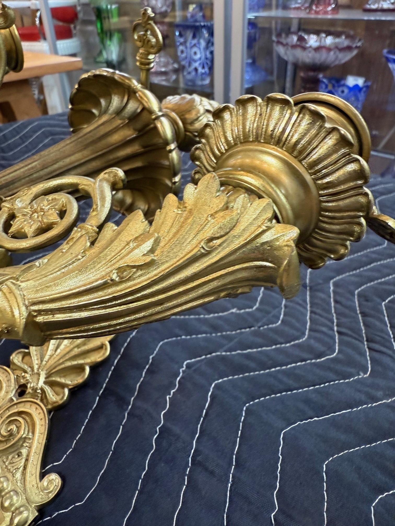 Set di quattro lampade da parete in bronzo in stile Luigi XVI del XIX secolo in vendita 9