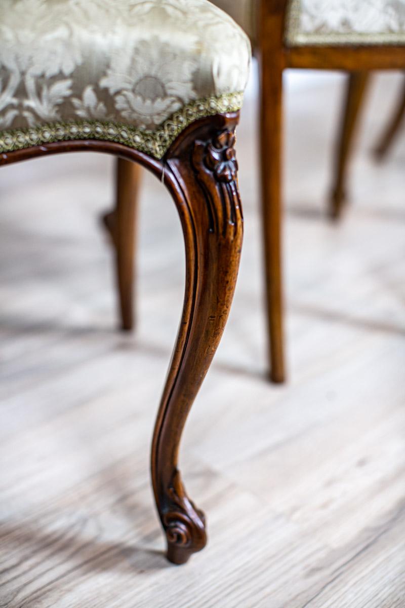 Set of Four 19th-Century Mahogany Chairs with Light Upholstered Seats 4