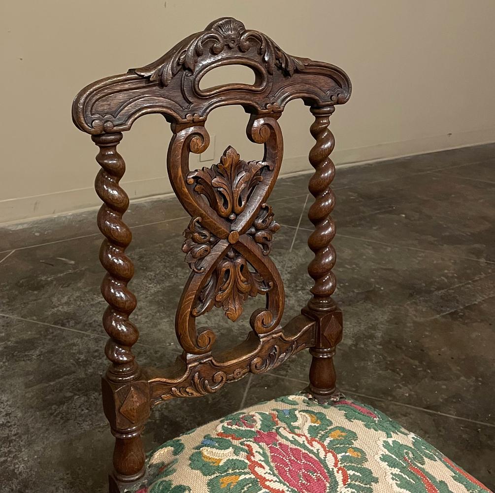Late 19th Century Set of Four 19th Century Napoleon III Period Louis XIV Style Side Chairs For Sale
