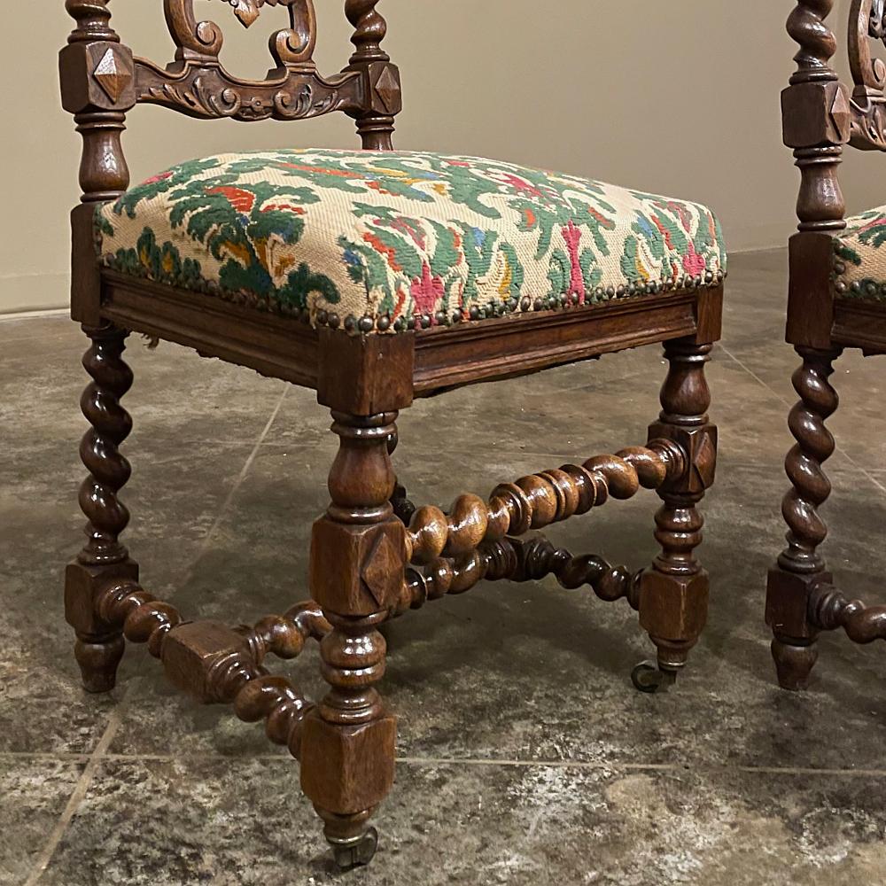 Ensemble de quatre chaises d'appoint de style Louis XIV du 19ème siècle d'époque Napoléon III en vente 1