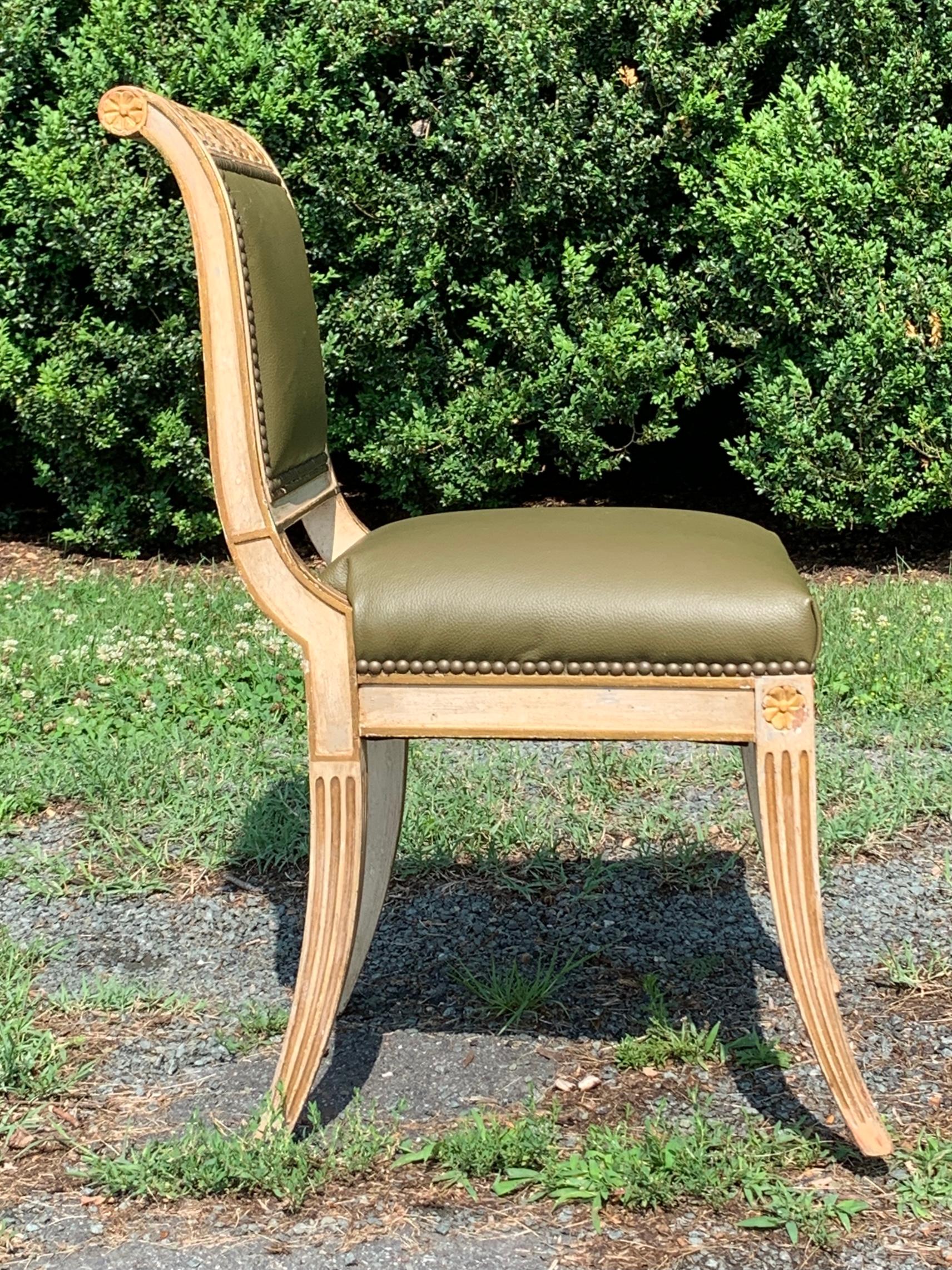 Set of Four 19th Century Regency Style Dining Chairs 6