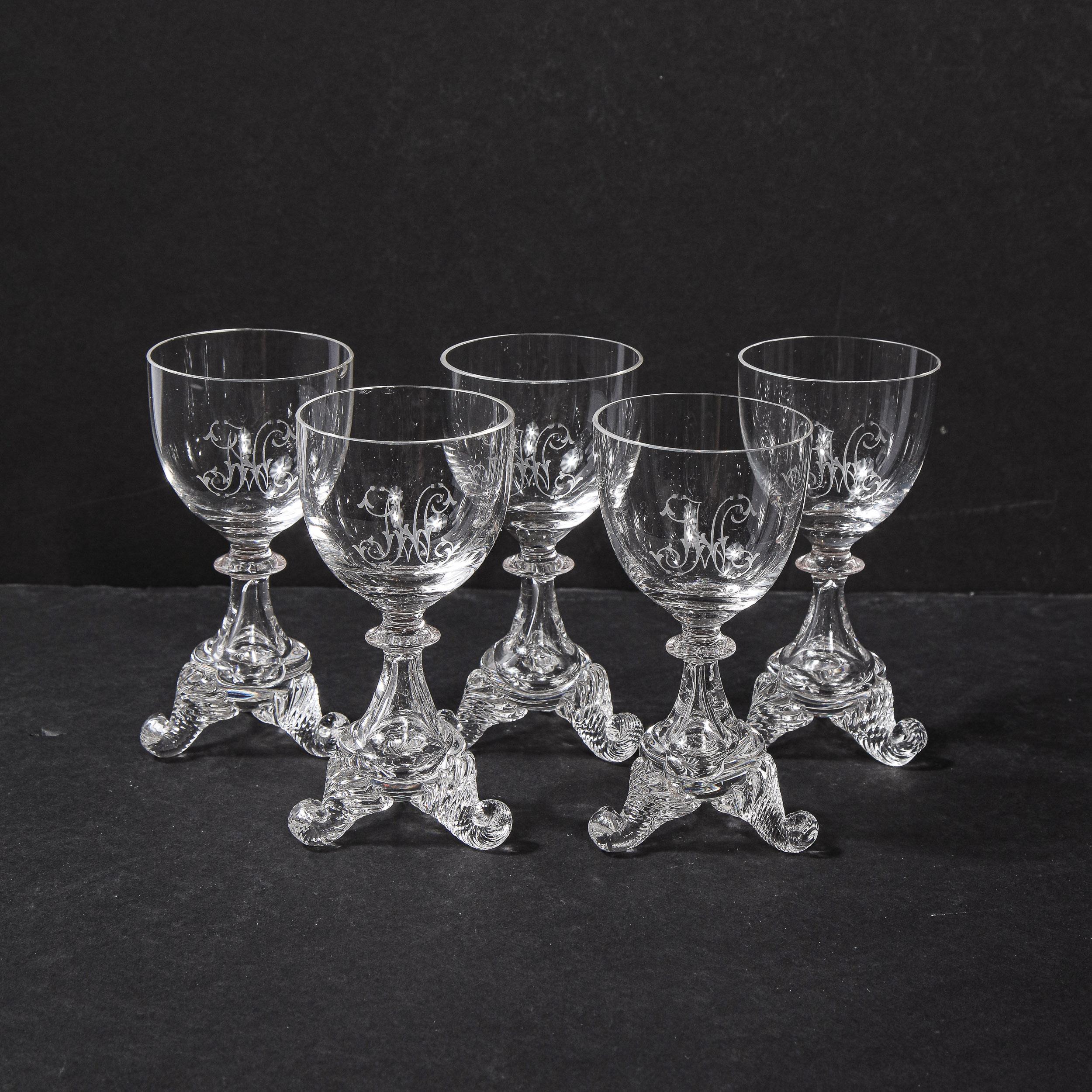 Set of Four 19th Century Swedish Neoclassical Liqueur/ Apertif Glasses 9