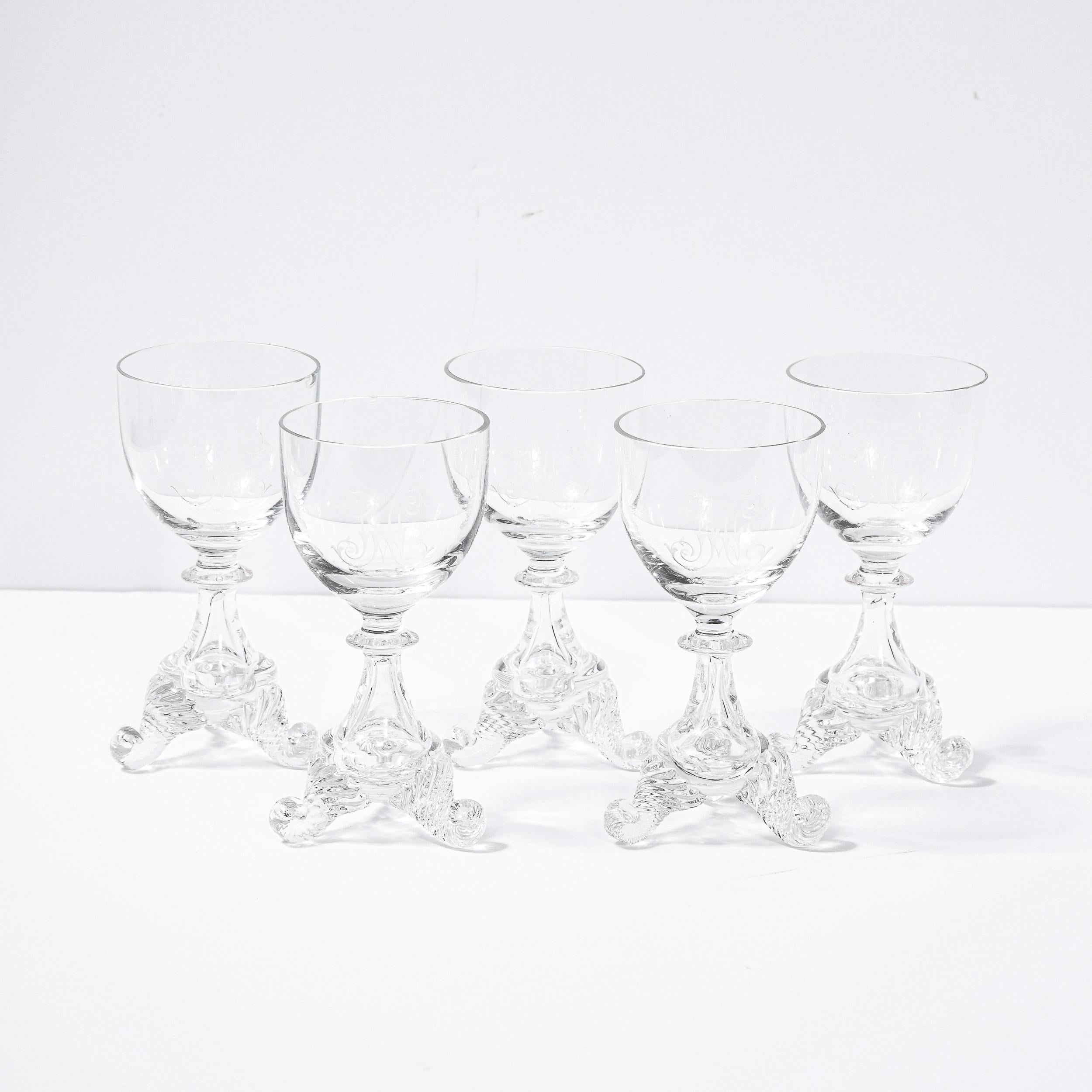 Set of Four 19th Century Swedish Neoclassical Liqueur/ Apertif Glasses In Excellent Condition In New York, NY