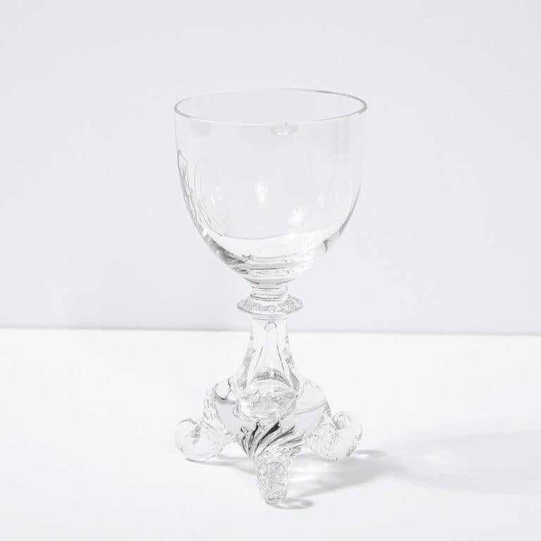 Set of Four 19th Century Swedish Neoclassical Liqueur/ Apertif Glasses In Excellent Condition For Sale In New York, NY