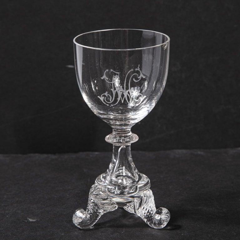 XIXe siècle Ensemble de quatre verres à liqueur/ouverture néoclassiques suédois du 19ème siècle en vente