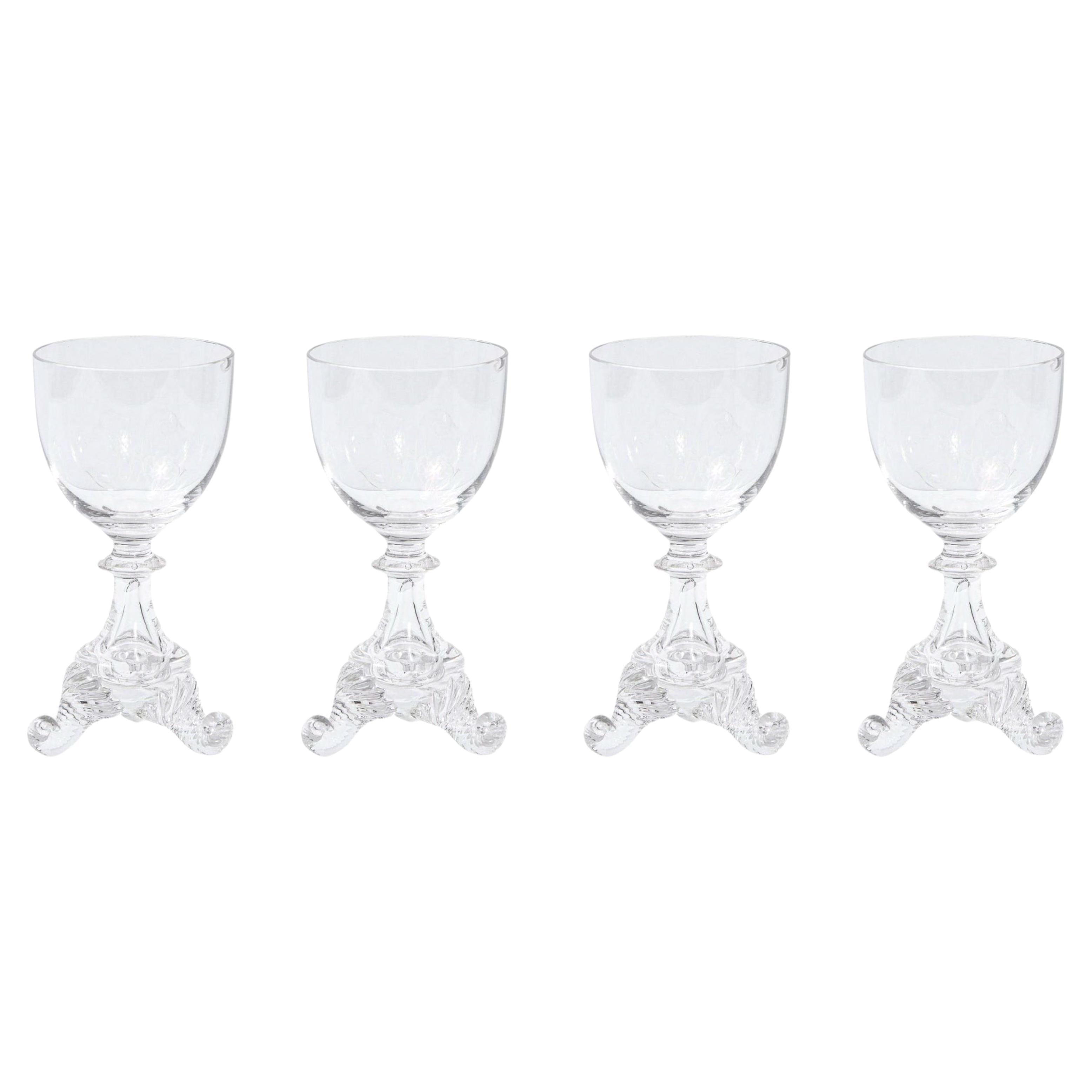 Ensemble de quatre verres à liqueur/ouverture néoclassiques suédois du 19ème siècle en vente