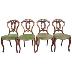 Set of Four 19th Century Walnut Dining Chairs
