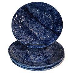 Set of Four 19Thc Sponge Ware Plates -4