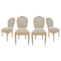 Set of Four 20th Century Century Faux Bois Dining Chairs