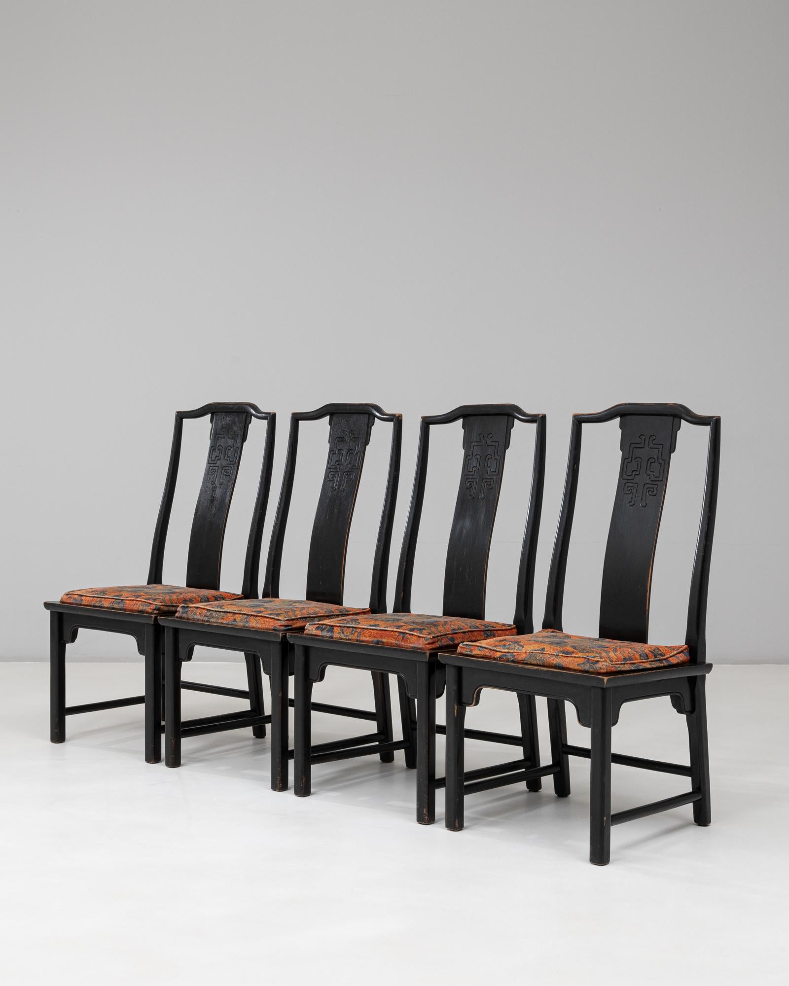 Ensemble de quatre chaises de salle à manger en bois Anderson et Daishi du 20e siècle, d'origine chinoise en vente 6