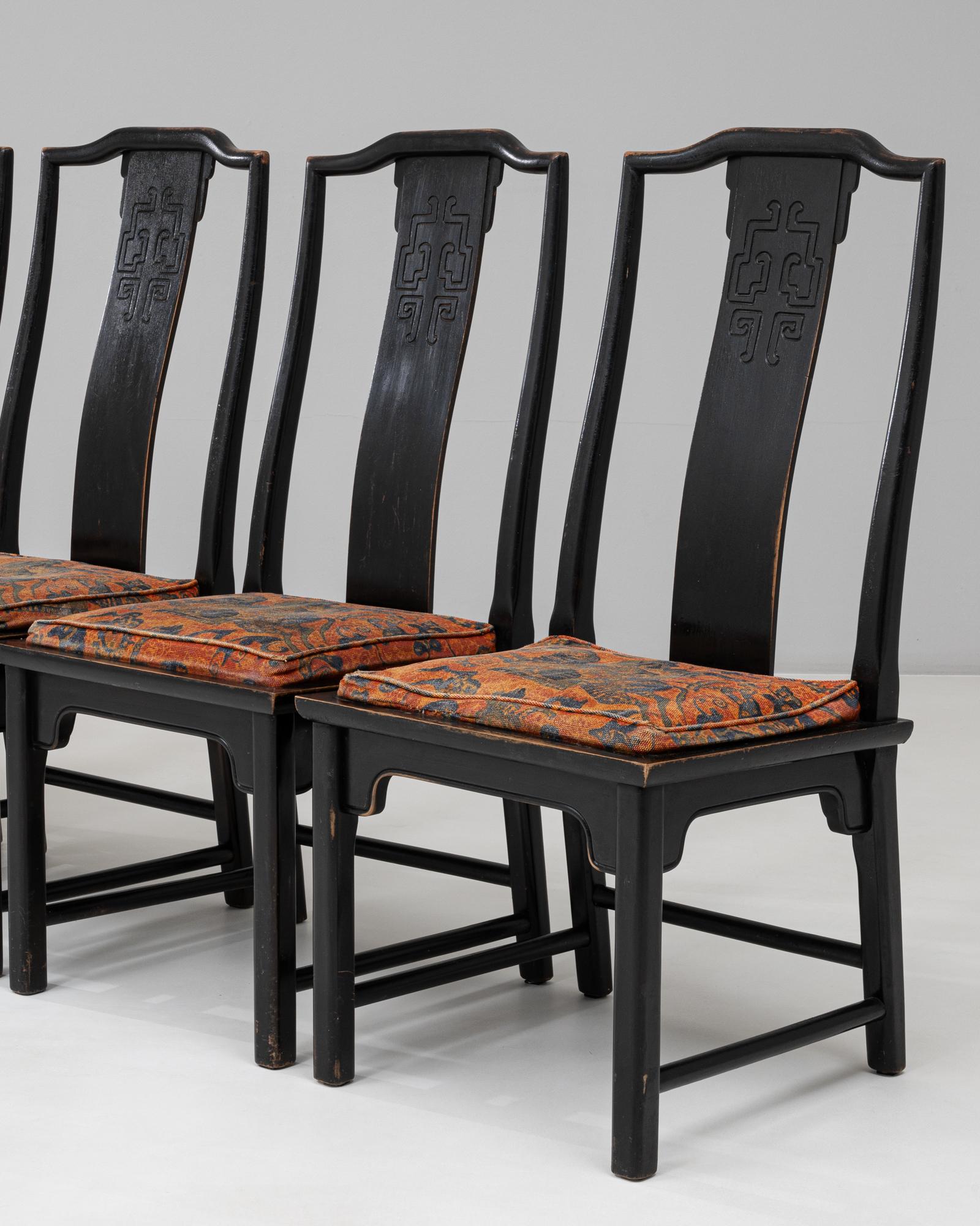 Ensemble de quatre chaises de salle à manger en bois Anderson et Daishi du 20e siècle, d'origine chinoise en vente 8