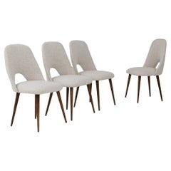 Set Of Four, 20th Century Czechia Upholstered Dining Chairs