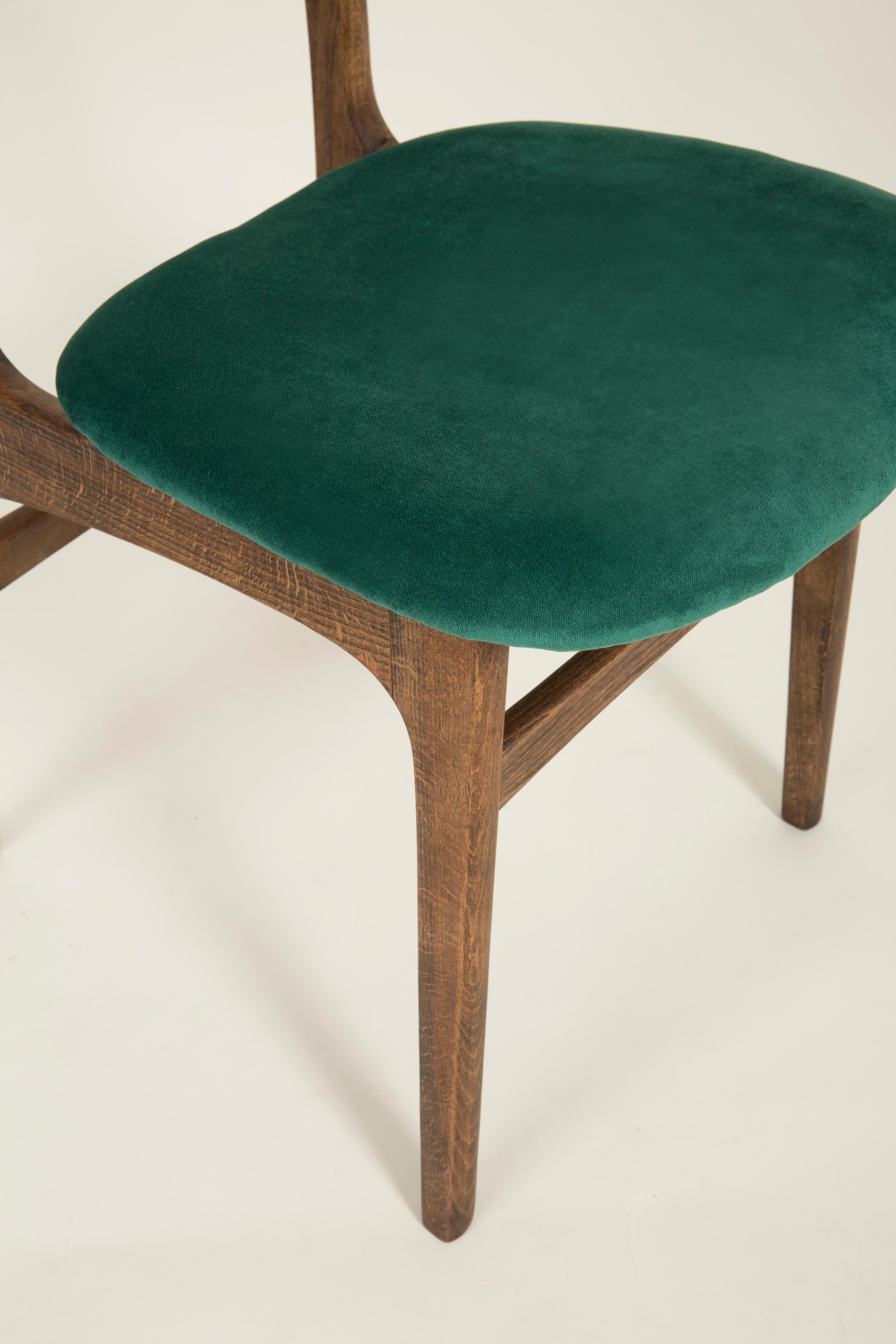 Mid-Century Modern Set of Four 20th Century Dark Green Rajmund Halas Chairs, Europe, 1960s For Sale