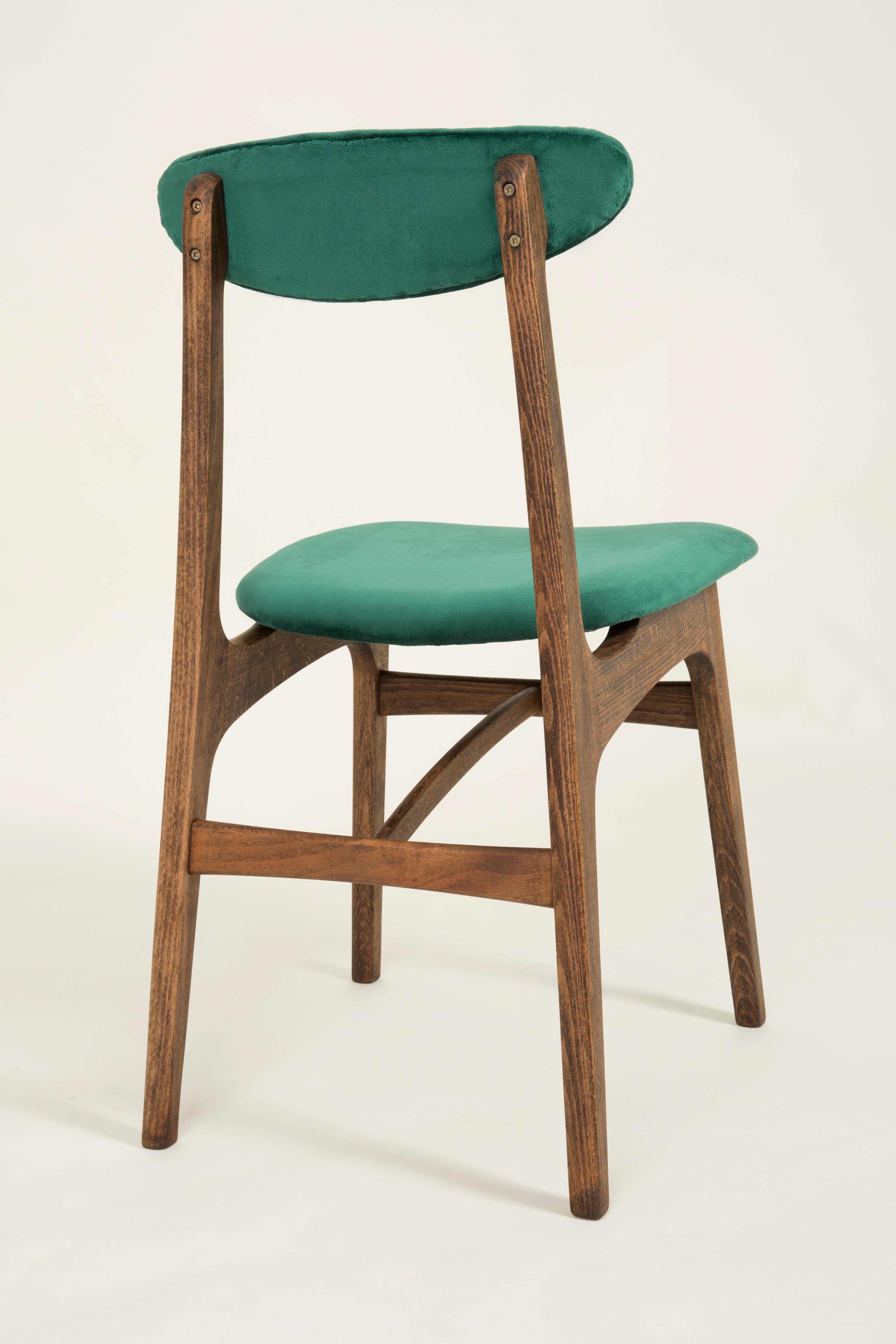 Hand-Crafted Set of Four 20th Century Dark Green Rajmund Halas Chairs, Europe, 1960s For Sale
