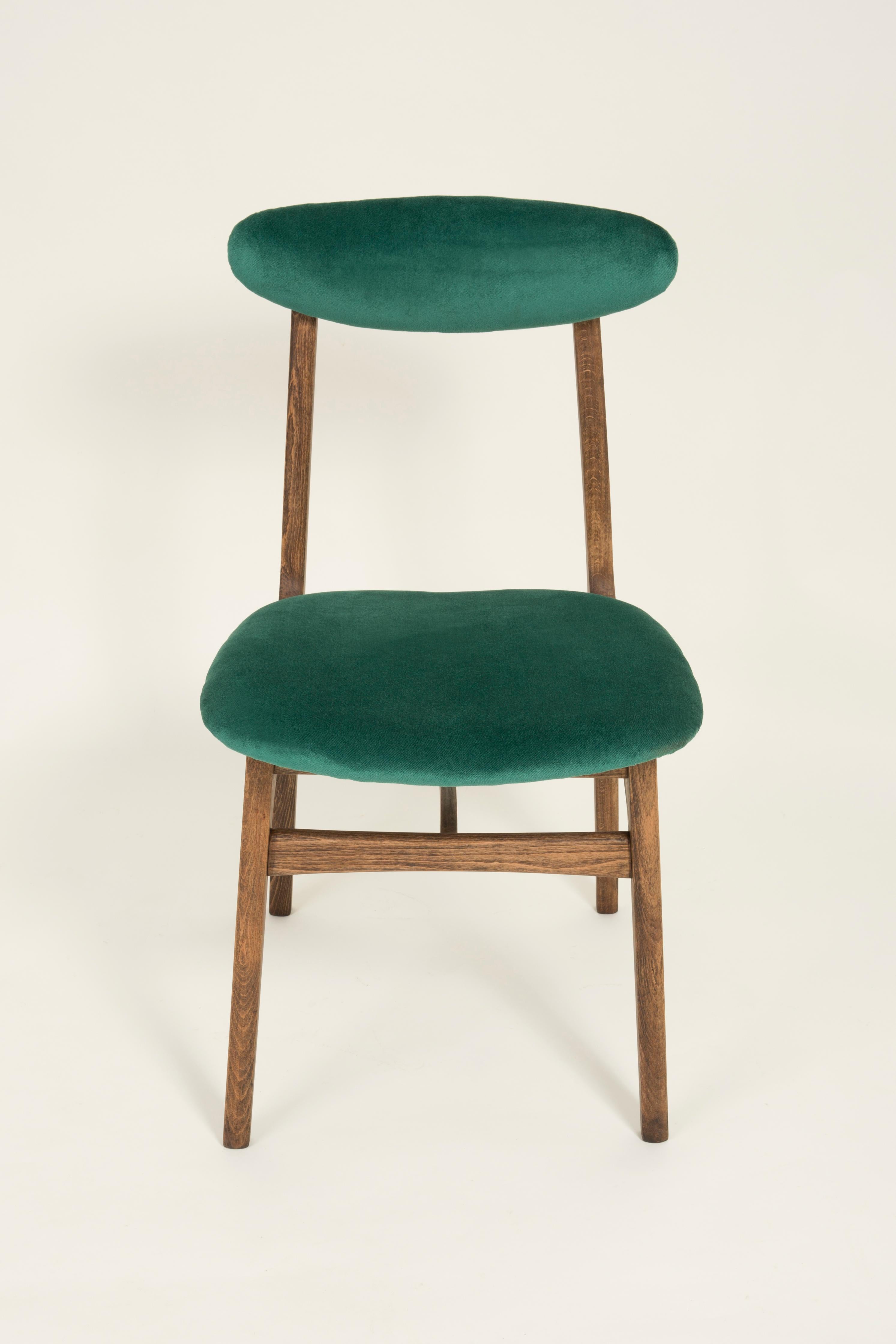Set of Four 20th Century Dark Green Rajmund Halas Chairs, Europe, 1960s For Sale 1