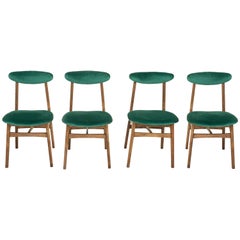 Ensemble de quatre chaises Rajmund Halas vert foncé du 20ème siècle, Europe, années 1960