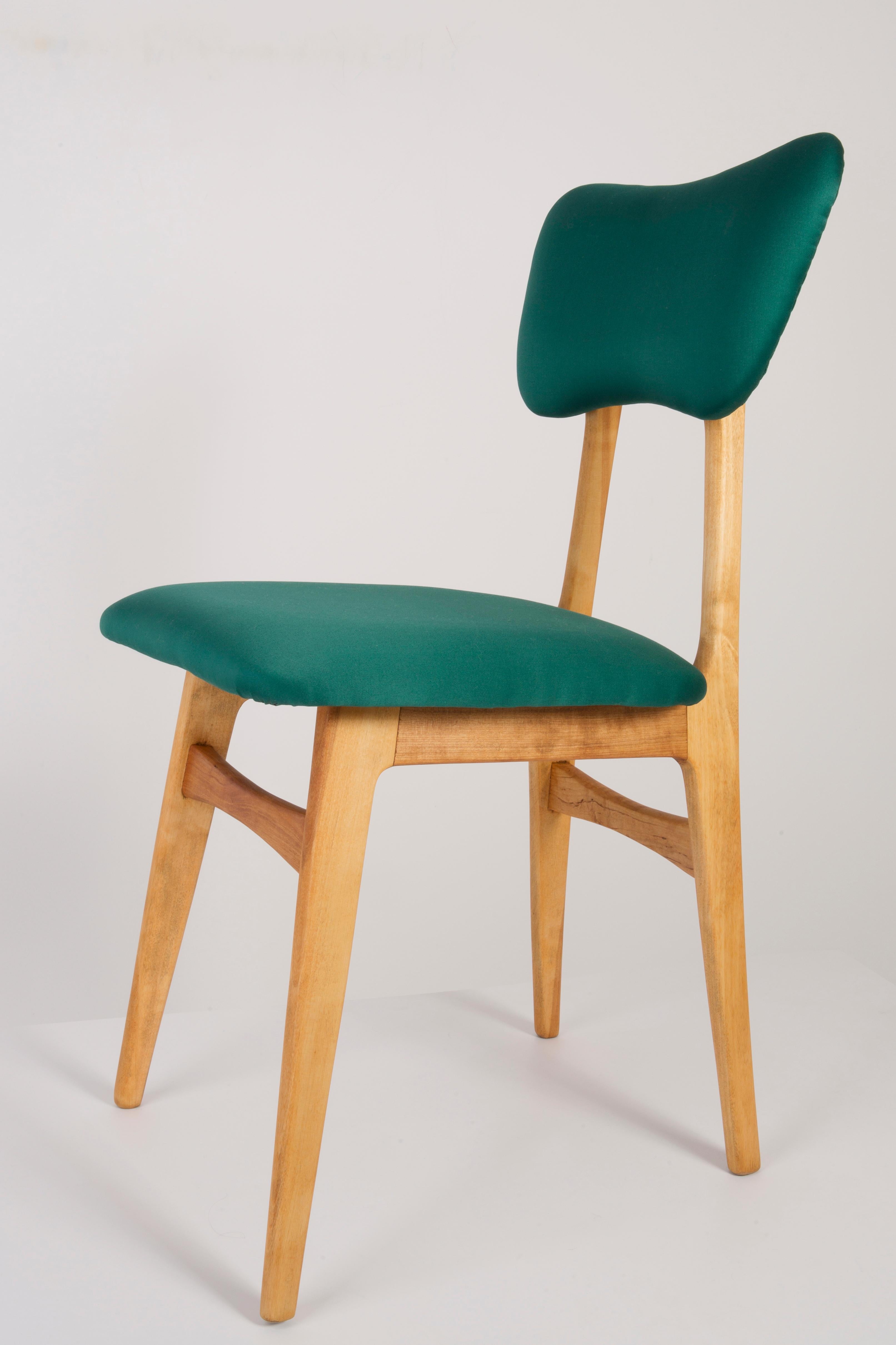 Set of Four 20th Century Dedar Tabularasa Green Chairs, 1960s For Sale 3