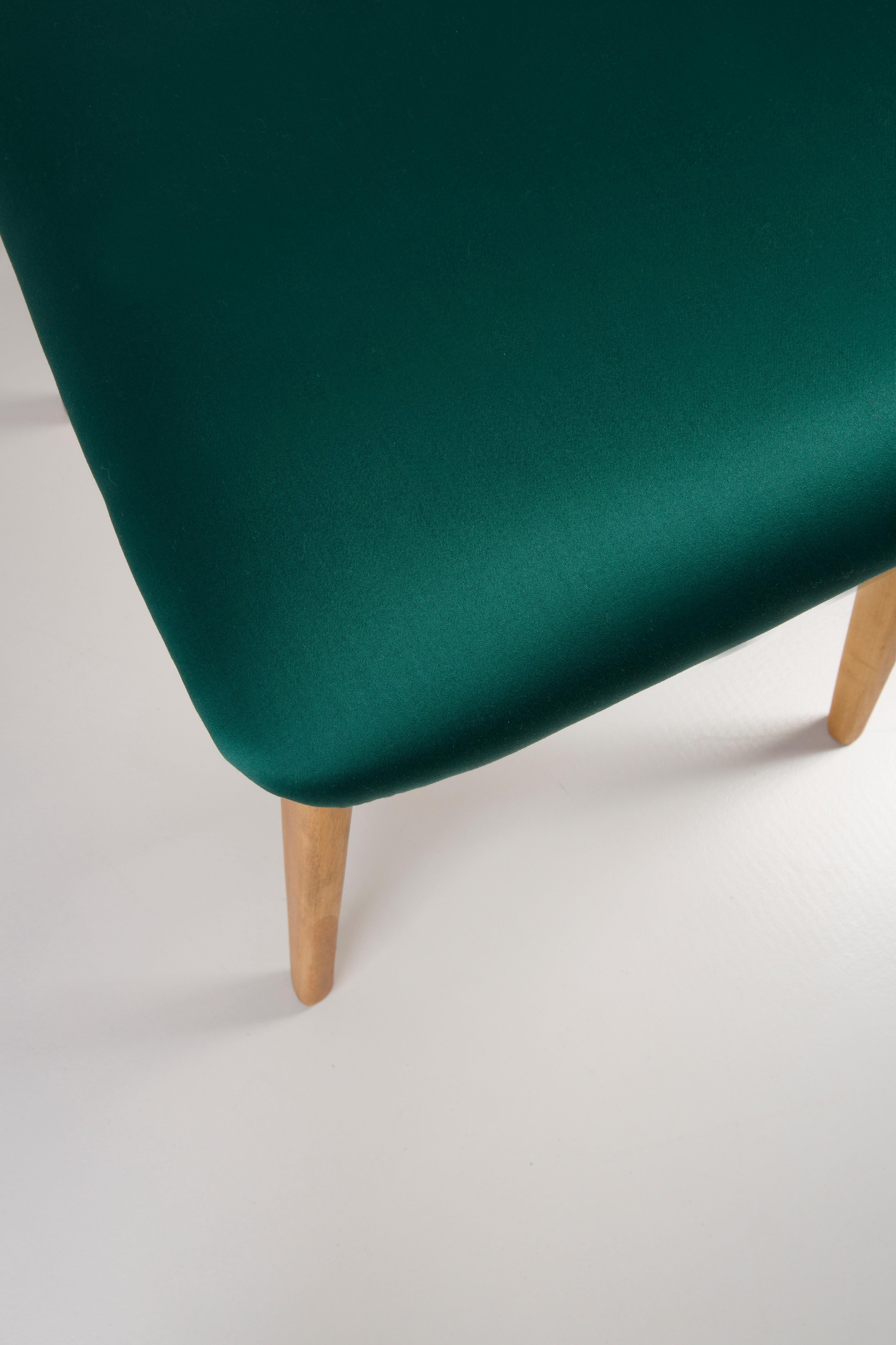 Set of Four 20th Century Dedar Tabularasa Green Chairs, 1960s For Sale 5