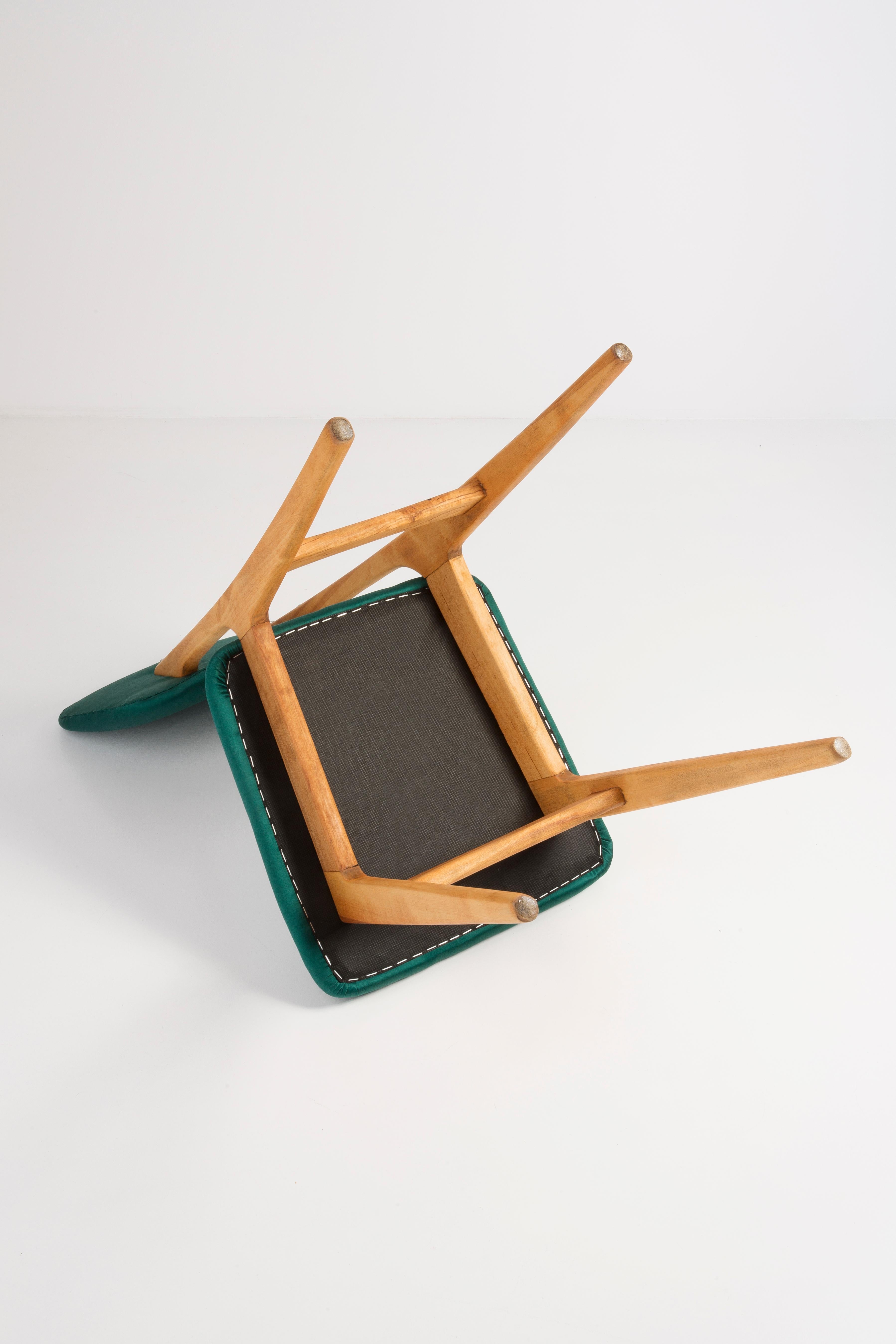 Set of Four 20th Century Dedar Tabularasa Green Chairs, 1960s For Sale 8