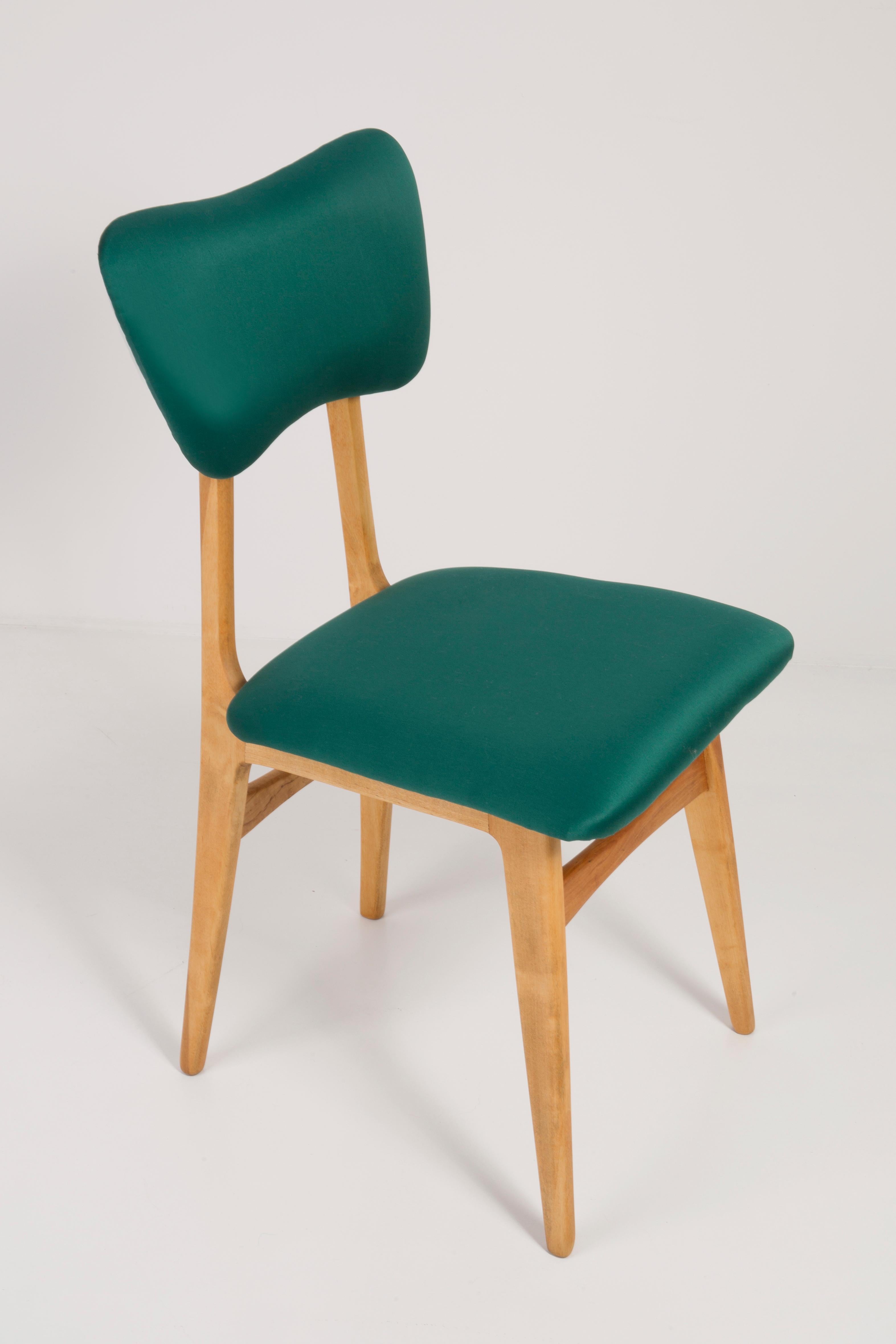 Polish Set of Four 20th Century Dedar Tabularasa Green Chairs, 1960s For Sale