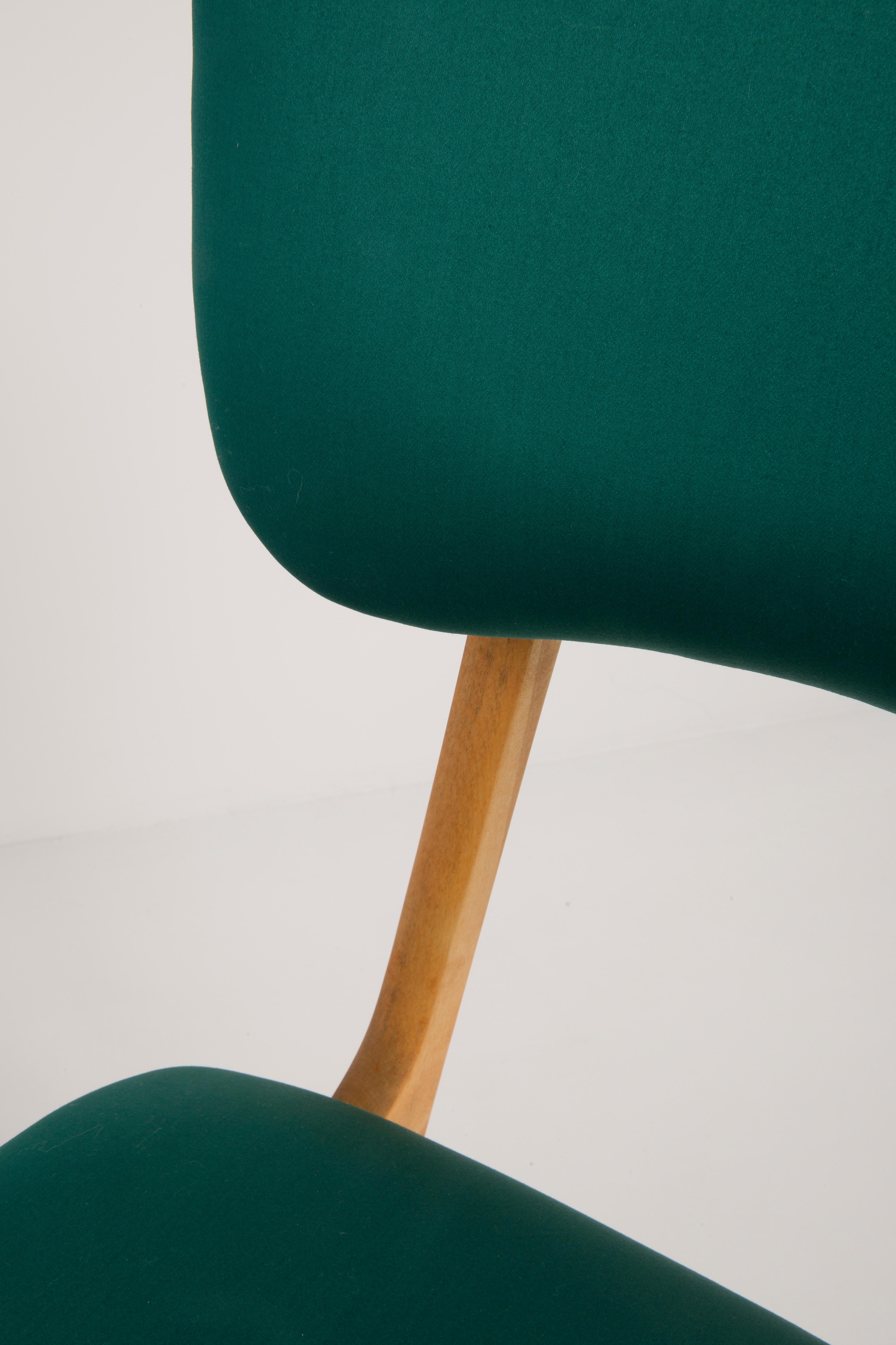 Set of Four 20th Century Dedar Tabularasa Green Chairs, 1960s In Excellent Condition For Sale In 05-080 Hornowek, PL