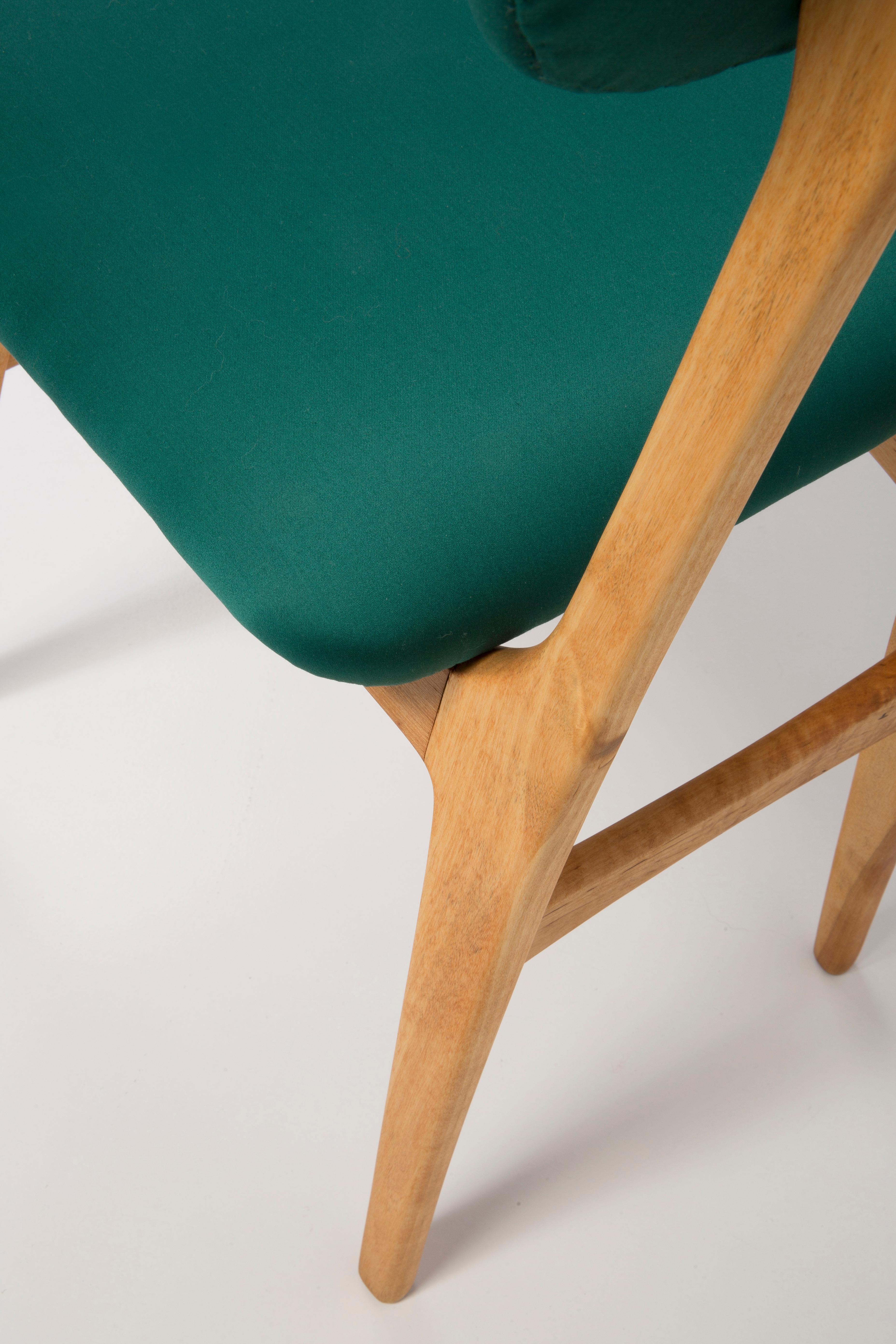 Velvet Set of Four 20th Century Dedar Tabularasa Green Chairs, 1960s For Sale