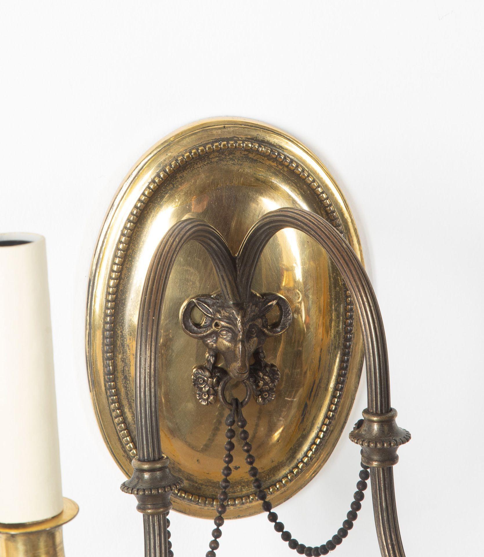 Set of Four 20th Century English Rams Head Wall Lights 1