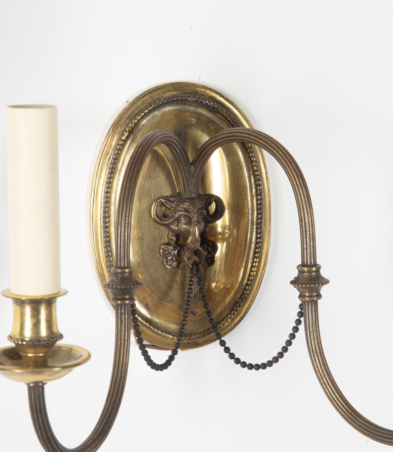 Set of Four 20th Century English Rams Head Wall Lights 2