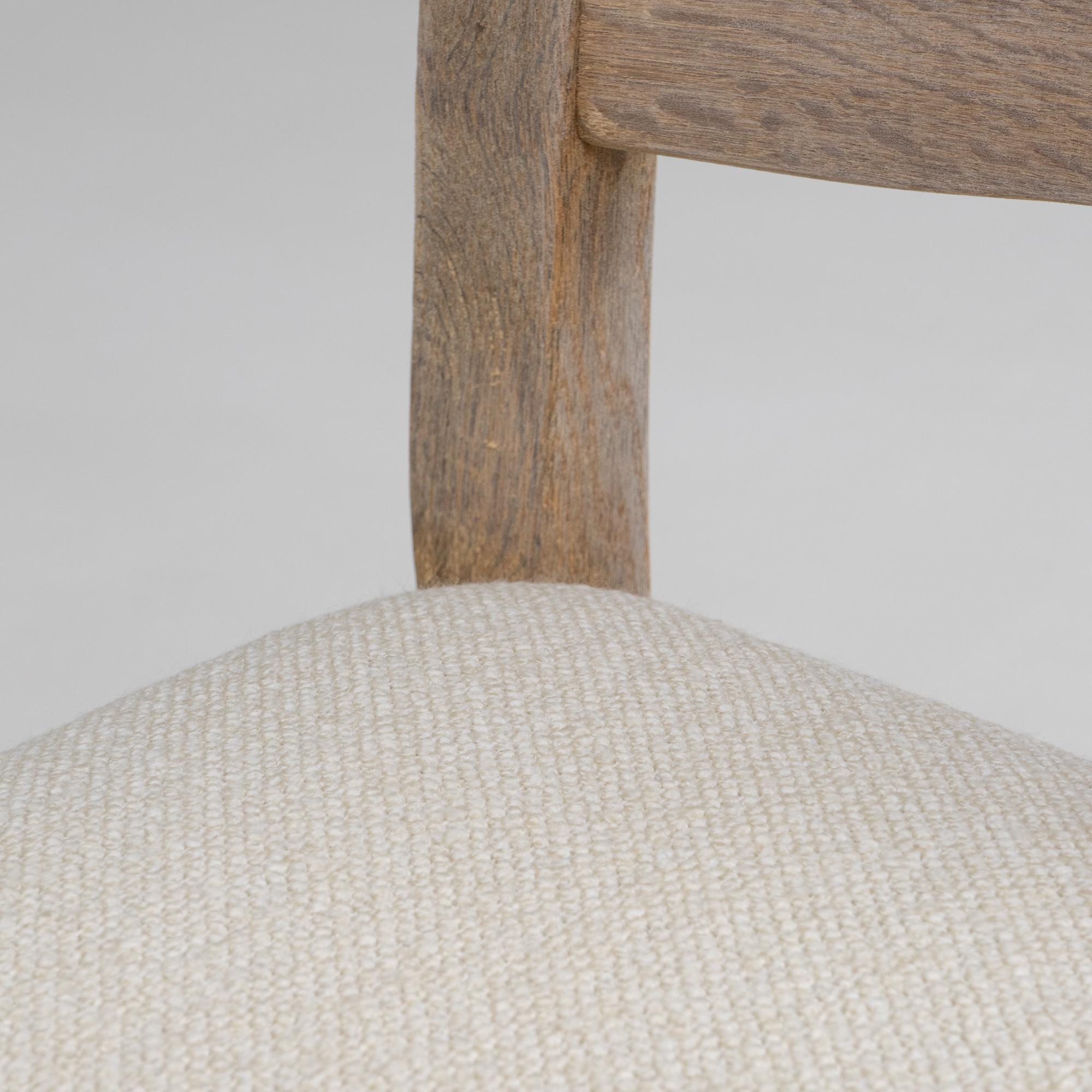 Set Of Four 20th Century French Oak Dining Chairs With Upholstered Seats en venta 3