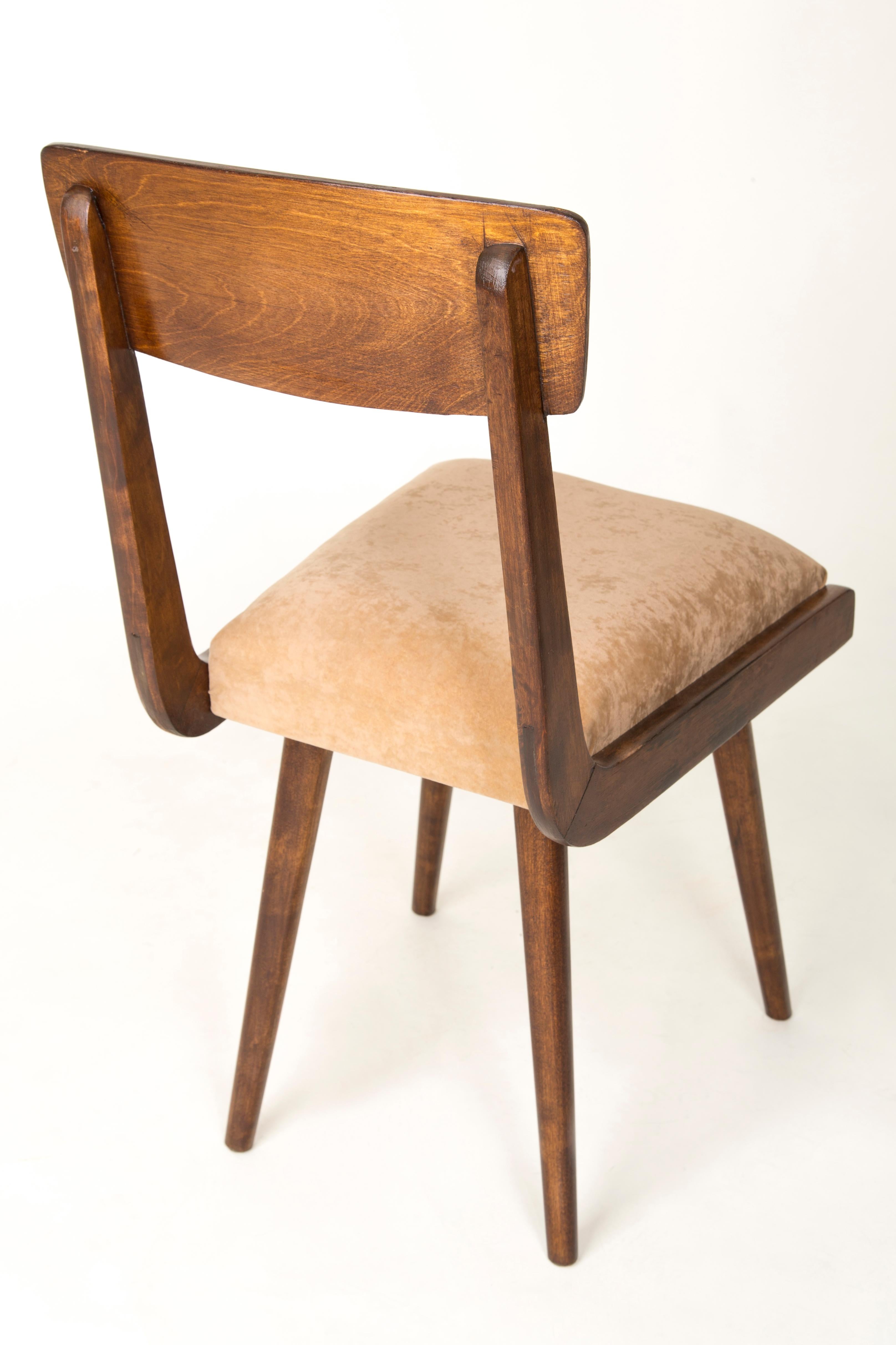 Ensemble de quatre chaises Gazelle en bois beige du 20ème siècle, années 1960 Excellent état - En vente à 05-080 Hornowek, PL
