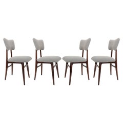 Set of Four 20th Century Gray Boucle Chairs, 1960s