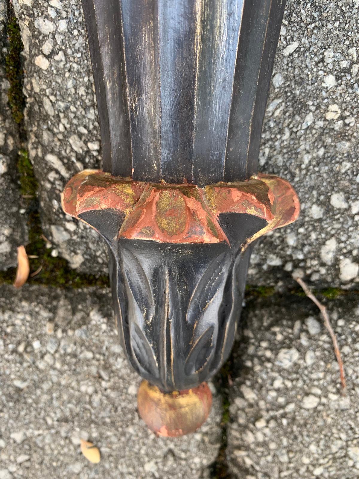 Set of Four 20th Century Italian Painted Brackets with Acanthus Leaves Detail 7