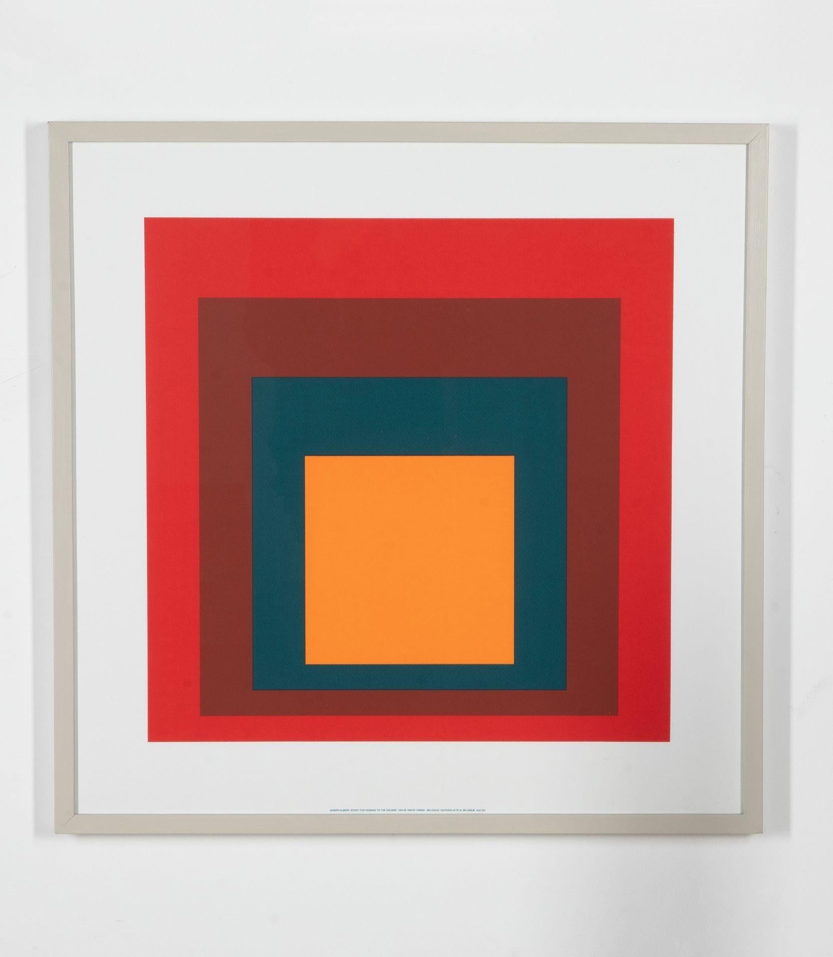 Set von vier Joseph Albers-Seidendrucken des 20. Jahrhunderts im Zustand „Gut“ im Angebot in Gloucestershire, GB