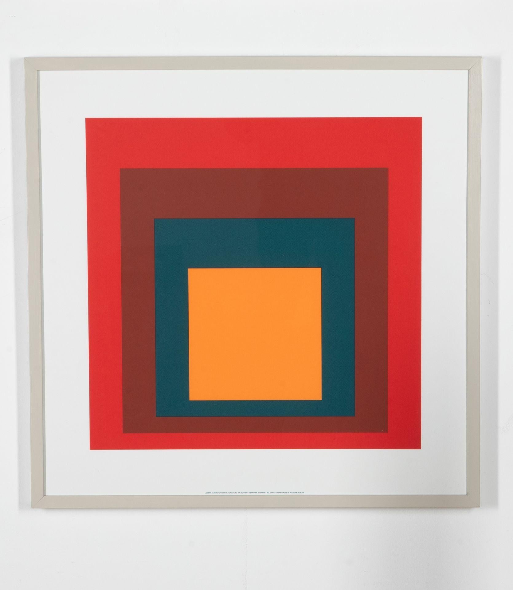 Set von vier Joseph Albers-Seidendrucken des 20. Jahrhunderts (Papier) im Angebot