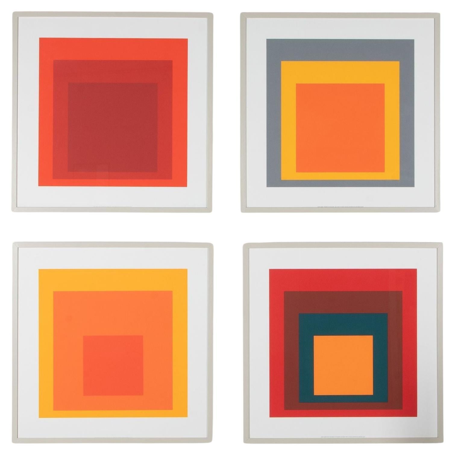 Set of Four 20th Century Joseph Albers Silkscreen Prints