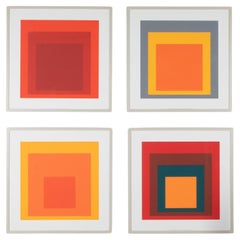 Set di quattro serigrafie di Joseph Albers del XX secolo