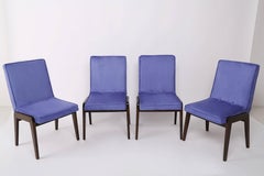 Set of Four Mid Century Mini Aga Pantone Ultra Violet Chairs, Europe, 1960s