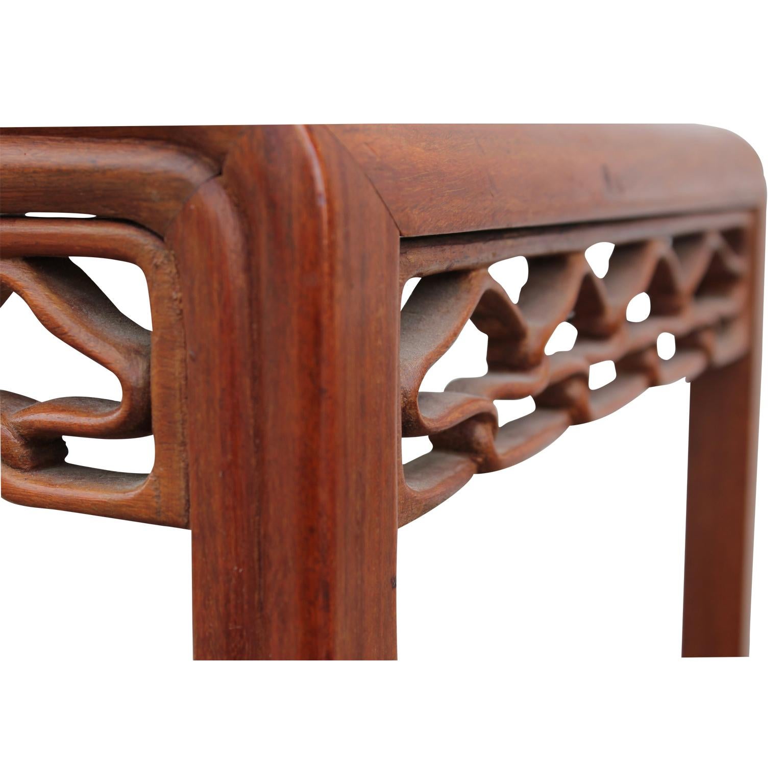 Set of Four 20th Century Modern Carved Chinese Nesting Tables 5
