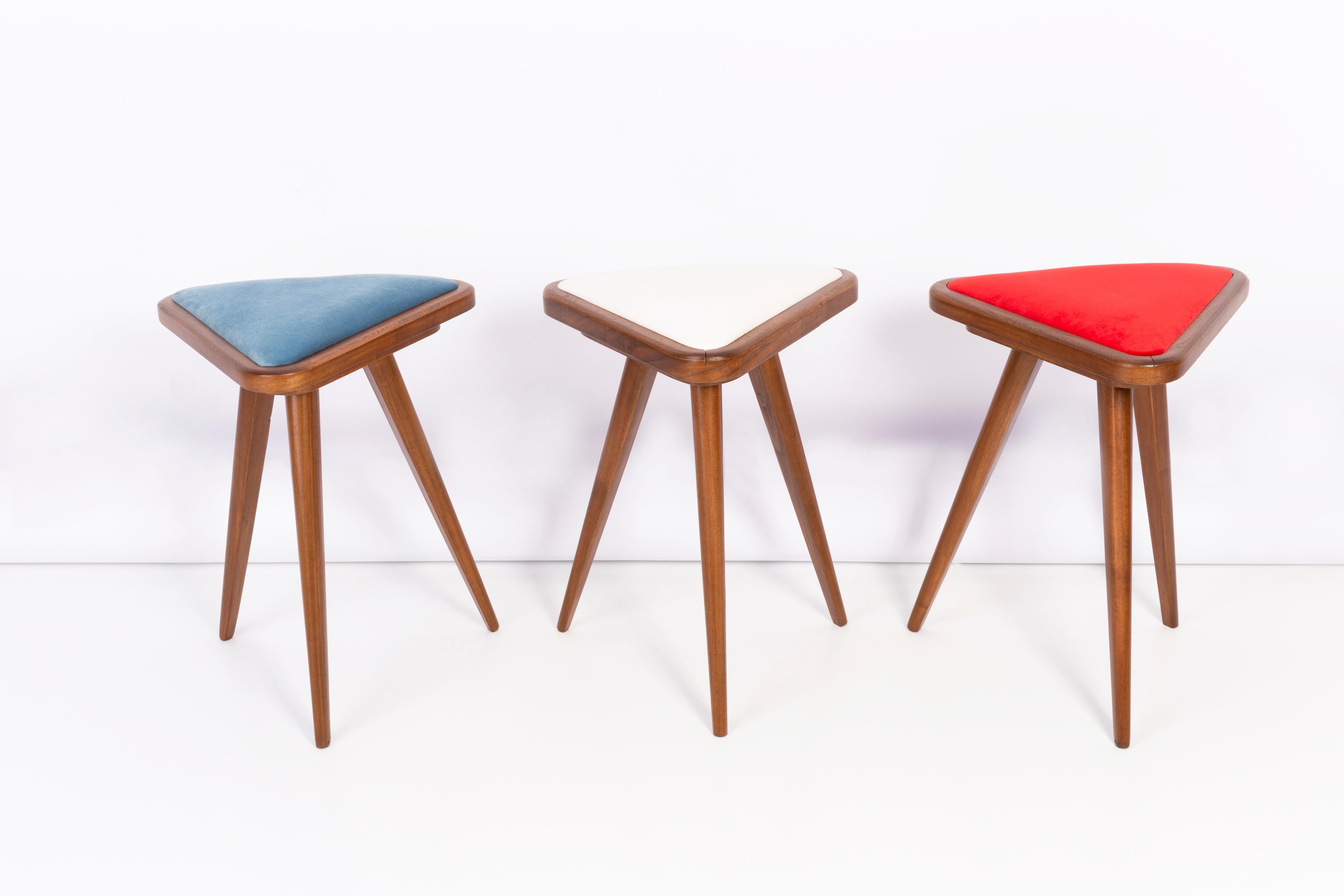 Hand-Crafted Set of Four 20th Century Stools, 1960s For Sale