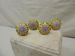 Set of Four '4' Ashley Longshore Art Ceramic Drawer Pulls