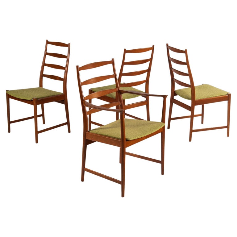Set of Four '4' Contoured Ladder Back Dining Chairs by Torbjorn Afdal