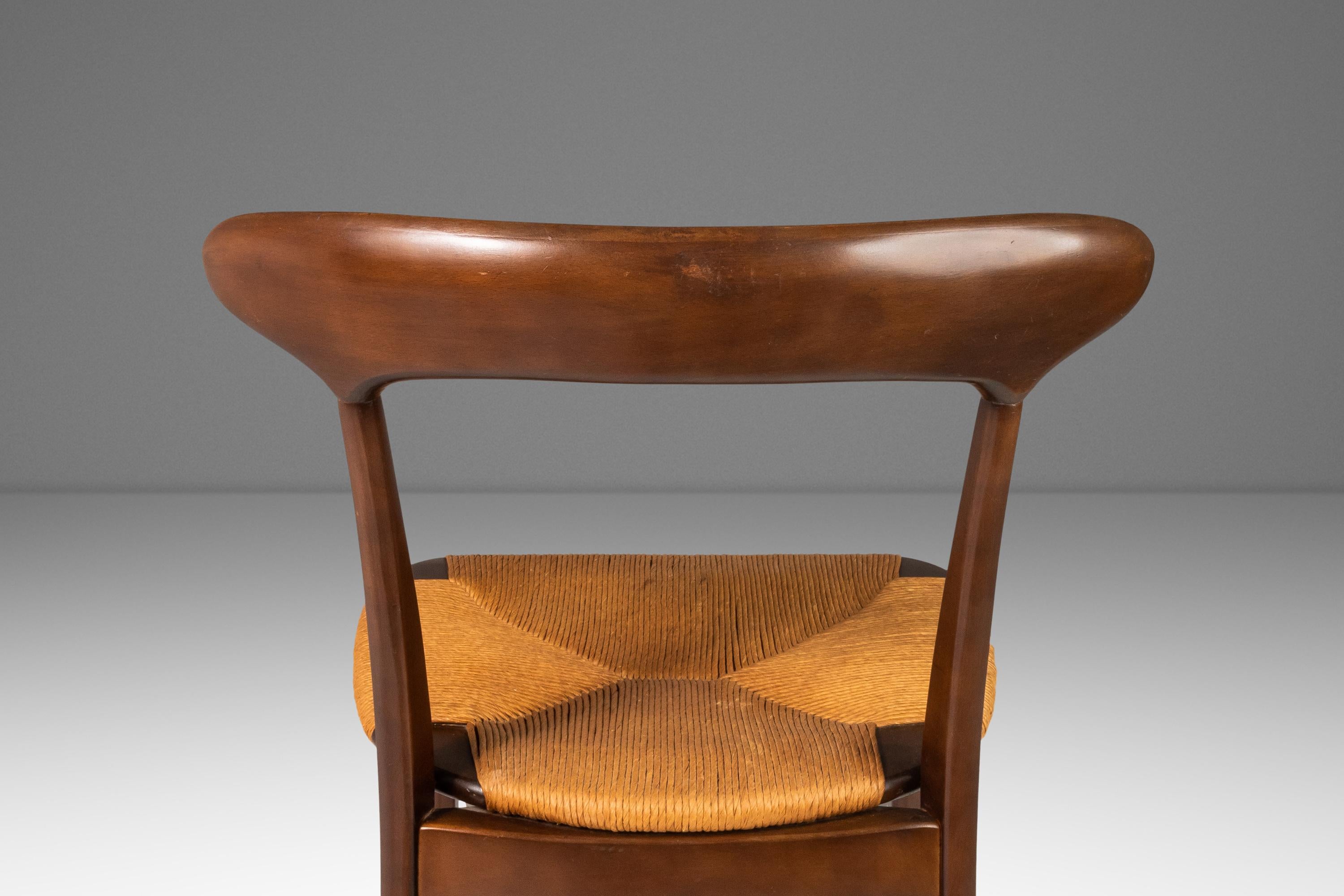 Set of Four (4) Danish Modern Thrush Dining Chairs After Hans J. Wegner, c. 1960 For Sale 8