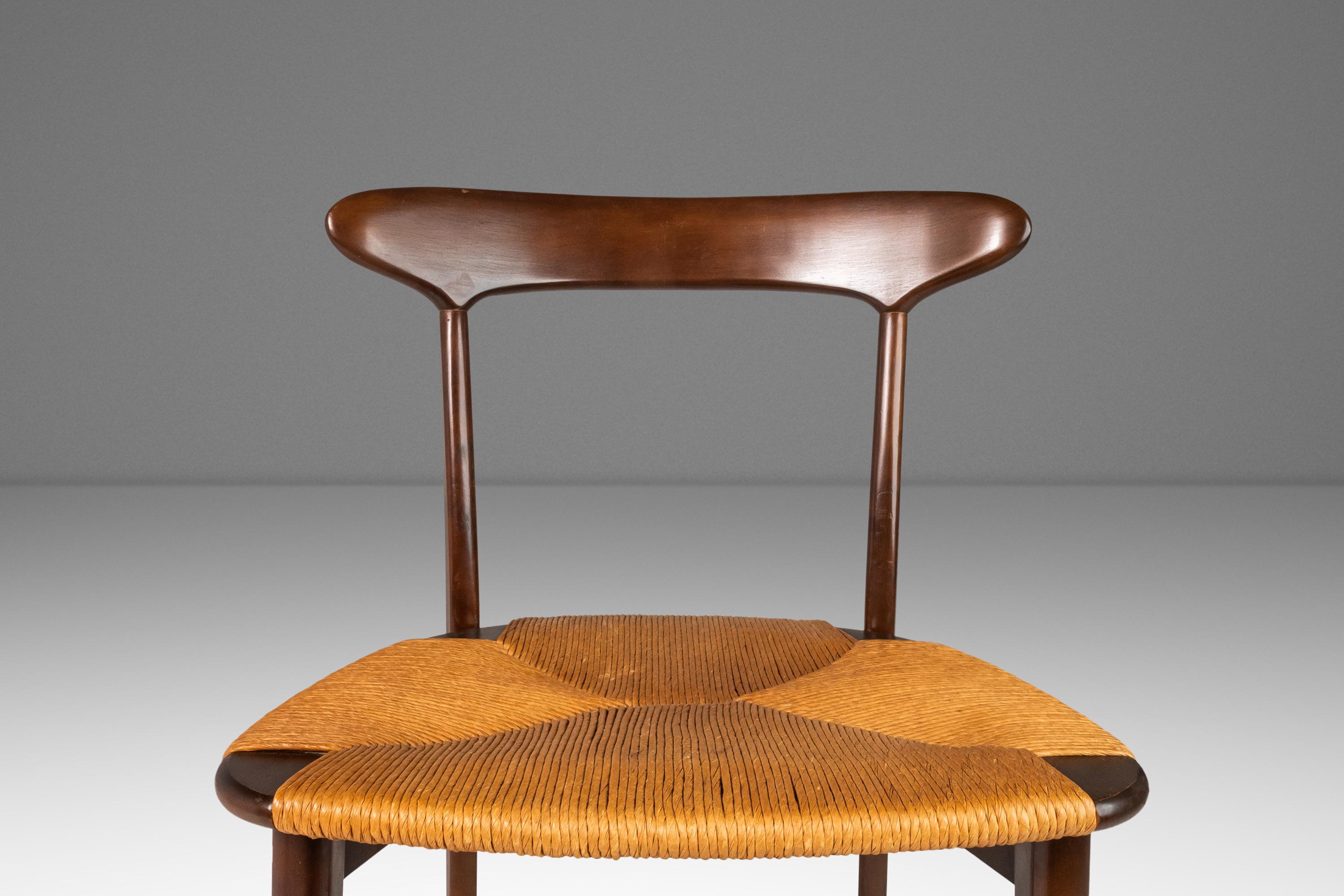 Set of Four (4) Danish Modern Thrush Dining Chairs After Hans J. Wegner, c. 1960 For Sale 11